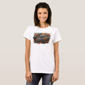 ピンクの「STAY FOCUSED」Tシャツ Tシャツ (正面フル)