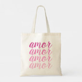ピンクのAmor トートバッグ (裏面)