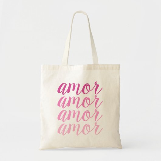 ピンクのAmor トートバッグ (正面)