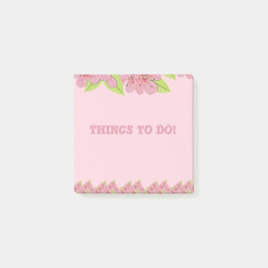 ピンクのAnemonesのPink Post-Itノート ポストイット (正面)