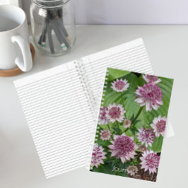 ピンクのAstrantiaの花 フローラル ノートブック