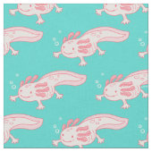 ピンクのAxolotlパターン ファブリック (クローズアップ)