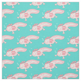 ピンクのAxolotlパターン ファブリック