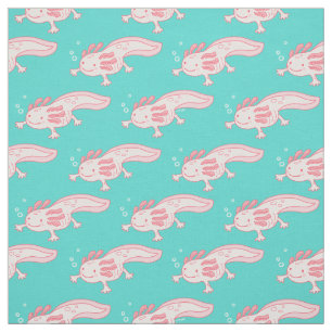 ピンクのAxolotlパターン ファブリック