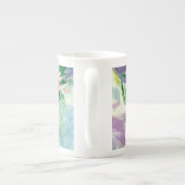 ピンクのbottlebrushの花のマグ ボーンチャイナマグカップ (裏面)