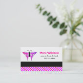 ピンクのBurtterflyのお母さんカード コーリングカード (スタンド正面)