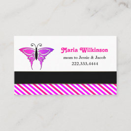 ピンクのBurtterflyのお母さんカード コーリングカード