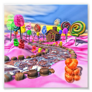 ピンクのCandyland フォトプリント