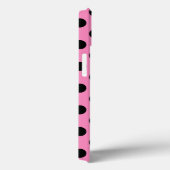 ピンクのCase-Mate iPhoneケースのブラック水玉模様 Case-Mate iPhoneケース (裏面 / 右)
