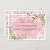 ピンクのChinoiserie詳細エンクロージャカード – Trianon エンクロージャーカード (正面/裏面)