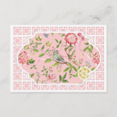 ピンクのChinoiserie詳細エンクロージャカード – Trianon エンクロージャーカード (裏面)