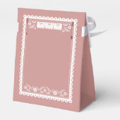 ピンクのCielito Lindoメキシコの赤ちゃんシャワー フェイバーボックス (裏面サイド)
