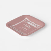 ピンクのCielito Lindo Talaveraメキシコの赤ちゃんシャワー ペーパープレート (傾斜あり)