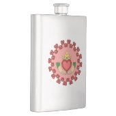 ピンクのCladdaghそして赤い結び糸細工 フラスク (右)