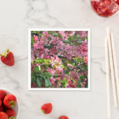 ピンクのCrabappleフローラ写真 スタンダードカクテルナプキン (インサイチュ)