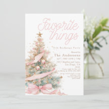 ピンクのFavorite Things ギフト交換クリスマスパーティー