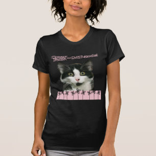 ピンクのFelix熱狂するな猫itude Tシャツ