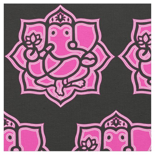 ピンクのGaneshによってとかされる綿(56"幅)の生地 ファブリック (クローズアップ)