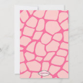 ピンクのGariffeの誕生日の招待状 招待状 (裏面)