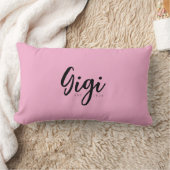 ピンクのGigi設立年記念枕デザイン ランバークッション (ブランケット)