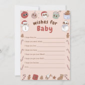 ピンクのGroovyクリスマスツリーの願いベビーゲーム 招待状 (正面)