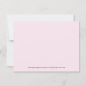 ピンクのGroovyディスコパターンサンキューカード カード (裏面)