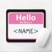 ピンクのHello My Name is, <NAME> マウスパッド (マウス)