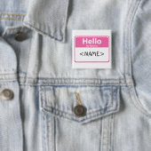 ピンクのHello My Name is, <NAME> 缶バッジ (インサイチュ)