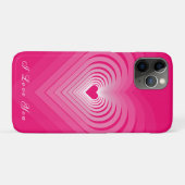 ピンクのiPhoneケースとハートと文字- I Love You Case-Mate iPhoneケース (裏面(横))