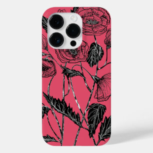 ピンクのiPhoneケースと花 – 色を選択 Case-Mate iPhone 14 Proケース