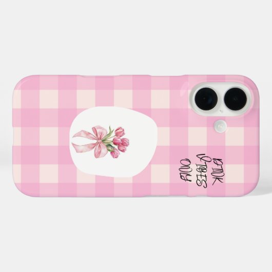 ピンクのiPhoneケース Case-Mate iPhoneケース (裏面 (横))