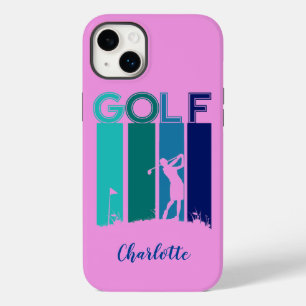 ピンクのiPhone 14ゴルファー携帯電話ケース Case-Mate iPhone 14 Plusケース