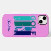 ピンクのiPhone 14ゴルファー携帯電話ケース Case-Mate iPhoneケース (裏面 (横))