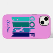 ピンクのiPhone 14携帯ケース Case-Mate iPhoneケース (裏面 (横))