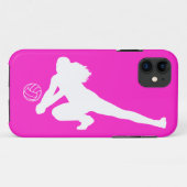 ピンクのiPhone 5の穹窖の発掘のシルエットの白 Case-Mate iPhoneケース (裏面(横))