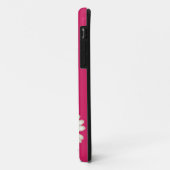 ピンクのiPhone 5ケースの抽象的な白いデイジー Case-Mate iPhoneケース (裏面/左)