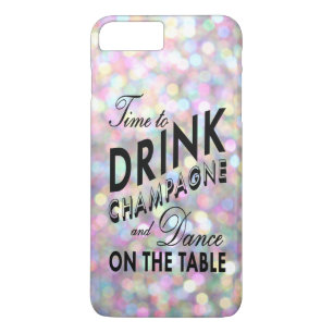 ピンクのiPhone 7 Plusでシャンパンを飲む時間 iPhone 8 Plus/7 Plusケース