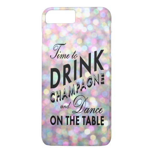 ピンクのiPhone 7 Plusでシャンパンを飲む時間 Case-Mate iPhoneケース (裏面)