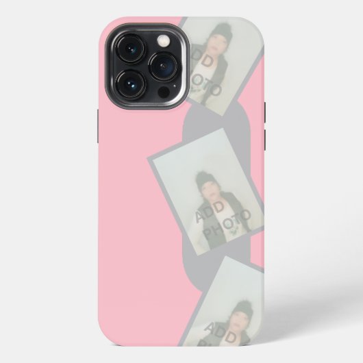 ピンクのiPhone/iPadケースに写真を追加 iPhoneケース (裏面)