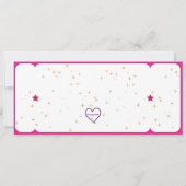 ピンクのK-POP バースデーコンサートチケット 招待状 (裏面)