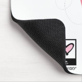 ピンクのKokeshiの三重項のマウスパッド マウスパッド (コーナー)