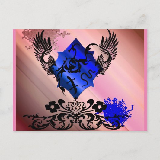 ピンクのLeBeau ポストカード (正面)