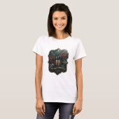 ピンクのLIFE IS A GAME II I JUST NEED TO PRESS PAUSE Tシャツ (正面フル)