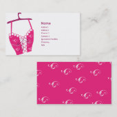 ピンクのLonglinebra -ビジネス 名刺 (正面/裏面)