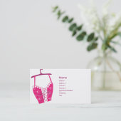 ピンクのLonglinebra -ビジネス 名刺 (スタンド正面)