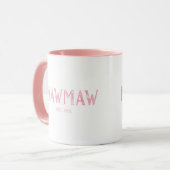 ピンクのMawMaw設立年 マグカップ (正面左)