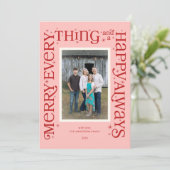 ピンクのMerry Everything and a Happy Always シーズンカード (スタンド正面)