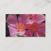 ピンクのNeriumのオレアンダーの花 名刺 (裏面)