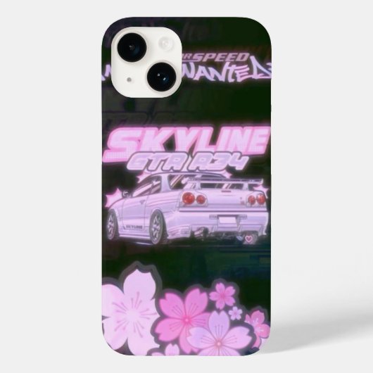 ピンクのNISSAN GTRフォンケース Case-Mate iPhoneケース (裏面)