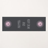 ピンクのOm & Mandala保 Calm and  Yoga On ヨガマット (正面(横))